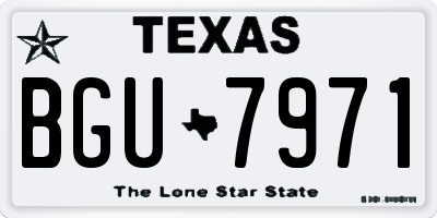 TX license plate BGU7971