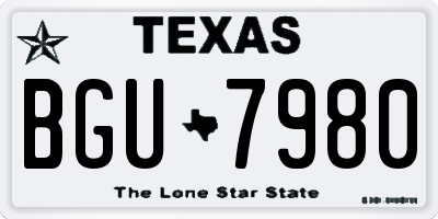 TX license plate BGU7980