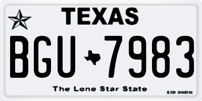 TX license plate BGU7983