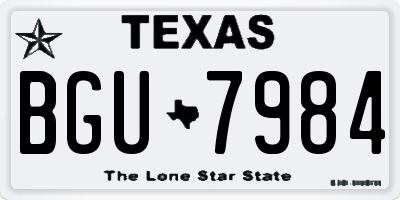 TX license plate BGU7984