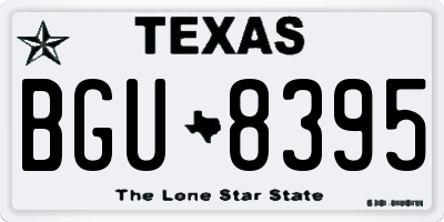 TX license plate BGU8395