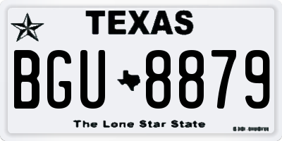 TX license plate BGU8879