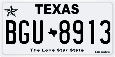 TX license plate BGU8913