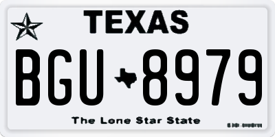 TX license plate BGU8979