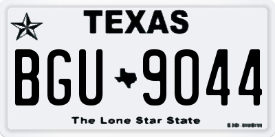 TX license plate BGU9044