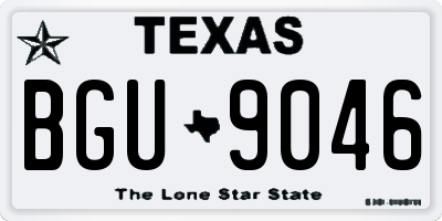 TX license plate BGU9046