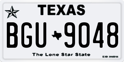 TX license plate BGU9048