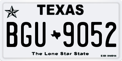 TX license plate BGU9052