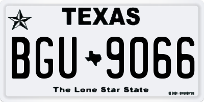 TX license plate BGU9066