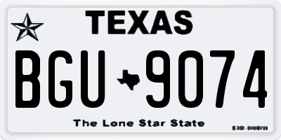 TX license plate BGU9074