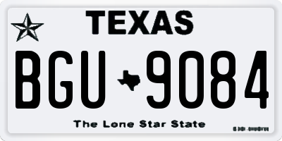 TX license plate BGU9084