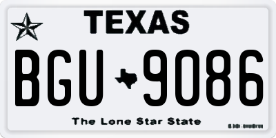 TX license plate BGU9086