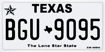 TX license plate BGU9095