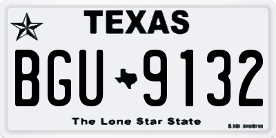 TX license plate BGU9132
