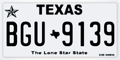TX license plate BGU9139