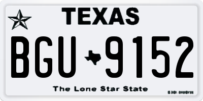 TX license plate BGU9152