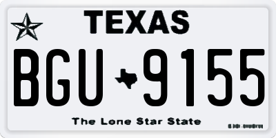 TX license plate BGU9155