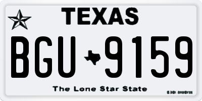TX license plate BGU9159