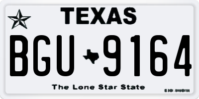 TX license plate BGU9164