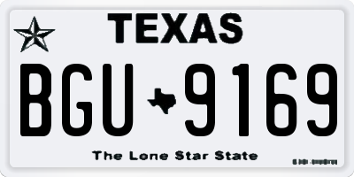 TX license plate BGU9169