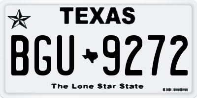 TX license plate BGU9272