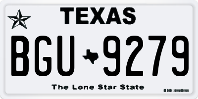 TX license plate BGU9279