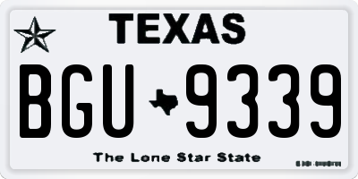 TX license plate BGU9339