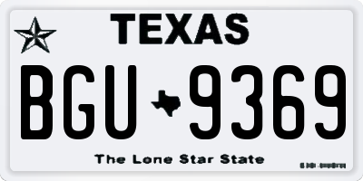 TX license plate BGU9369