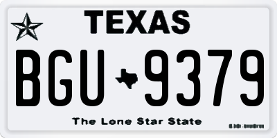 TX license plate BGU9379