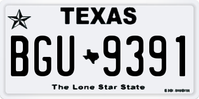 TX license plate BGU9391
