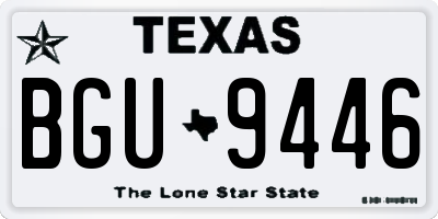 TX license plate BGU9446