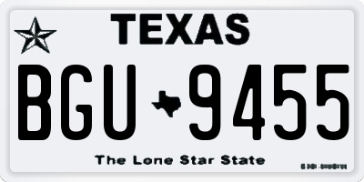 TX license plate BGU9455