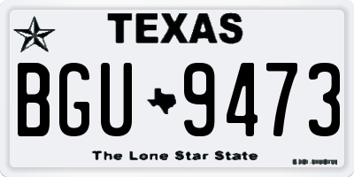 TX license plate BGU9473