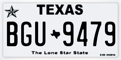 TX license plate BGU9479