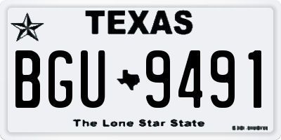 TX license plate BGU9491