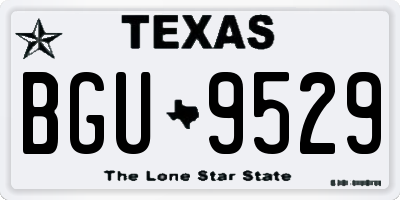 TX license plate BGU9529