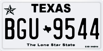 TX license plate BGU9544