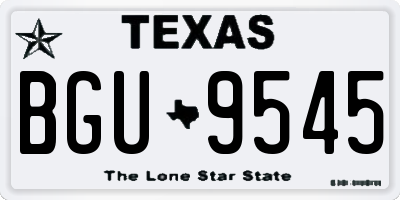 TX license plate BGU9545