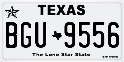 TX license plate BGU9556