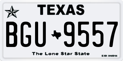 TX license plate BGU9557