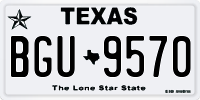 TX license plate BGU9570