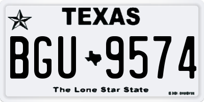 TX license plate BGU9574