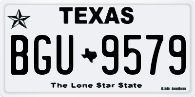 TX license plate BGU9579