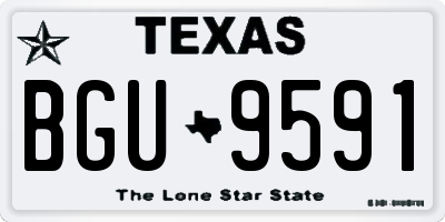 TX license plate BGU9591