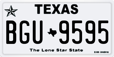 TX license plate BGU9595