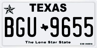 TX license plate BGU9655