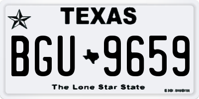 TX license plate BGU9659