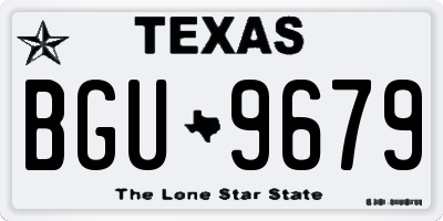 TX license plate BGU9679