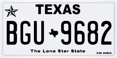 TX license plate BGU9682