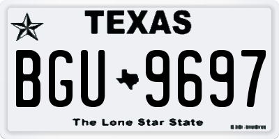TX license plate BGU9697